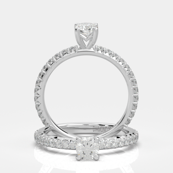 PAVE SOLITAIRE RING ENG03